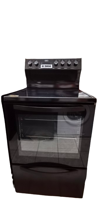 Defy 60cm Vitroceramic Freestanding Stove ThermoFan+ Black RC